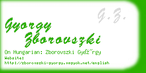 gyorgy zborovszki business card